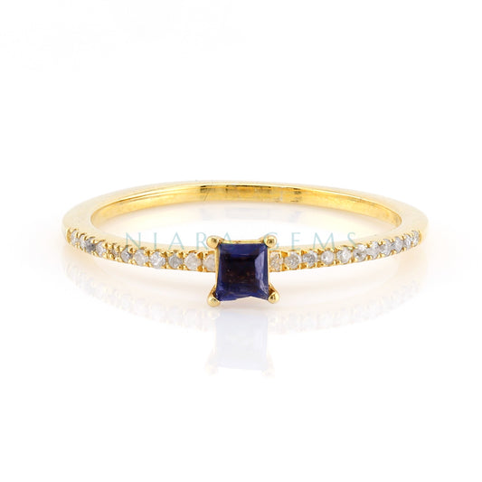 แหวนอะเมทิสต์ประดับเพชร